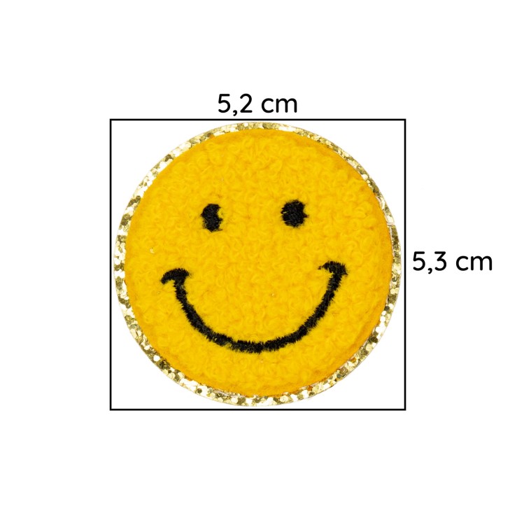 Zestaw 7 szt naprasowanki emotikony uśmiech buźka