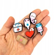 Przypinki medyczne do Crocs 6 szt Jibbitz wpinki