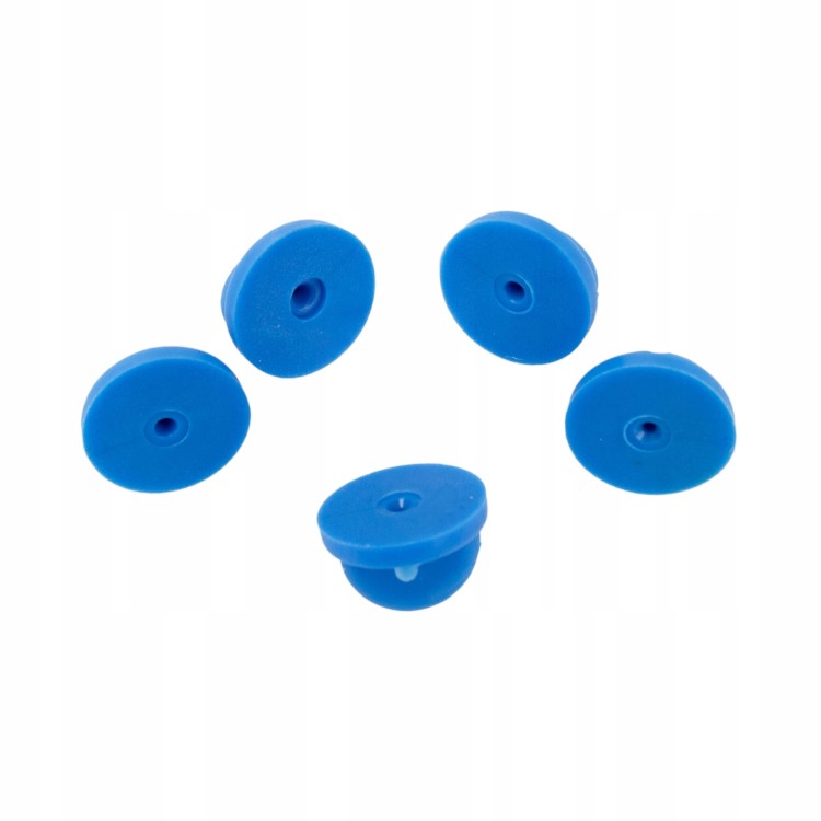 PINETS Zapinka do przypinki niebieska gumowa 5 szt