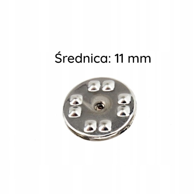 PINETS Zapinka do przypinki srebrna Motylek 5 szt.