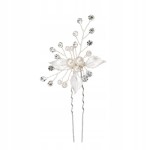 Grzebyk ozdoba kokówka z cyrkoniami srebrna