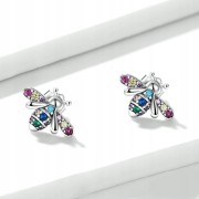 Fraise kolczyki Pszczółki Srebro S925 z cyrkoniami