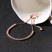 Bransoletka różowe złoto elegancka z cyrkoniami