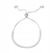 Bransoletka srebrna elegancka z cyrkoniami ślubna