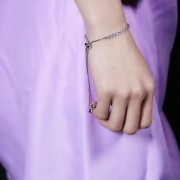 Bransoletka srebrna elegancka z cyrkoniami ślubna