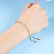 Bransoletka złota elegancka z cyrkoniami ślubna