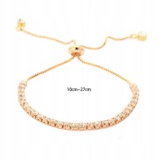 Bransoletka złota elegancka z cyrkoniami ślubna