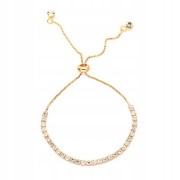 Bransoletka złota elegancka z cyrkoniami ślubna