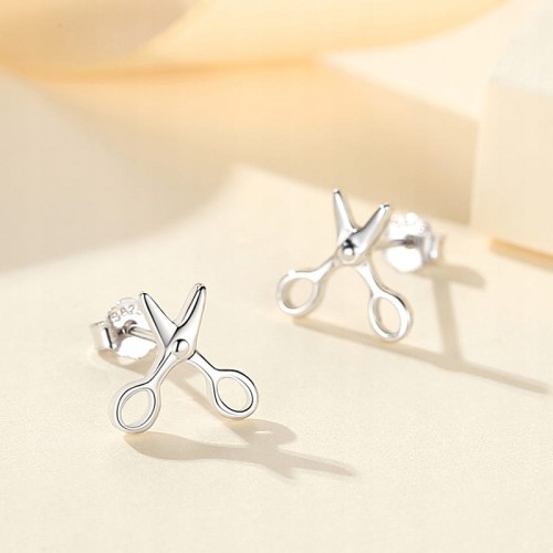 Fraise kolczyki srebrne S925 nożyczki