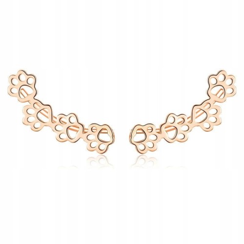 Kolczyki srebrne S925 łapki nausznice złote