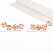 Kolczyki srebrne S925 łapki nausznice złote