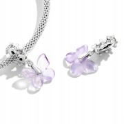Fraise Charms srebro S925 motylek fioletowy