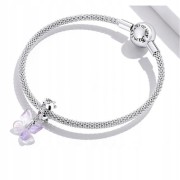 Fraise Charms srebro S925 motylek fioletowy