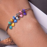 Fraise Charms srebro S925 okrągły niebieski Happy