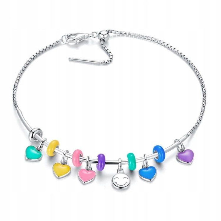 Fraise Charms srebro S925 okrągły żółty Happy