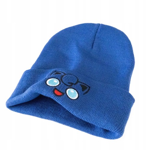 Czapka zimowa niebieska kotek Beanie