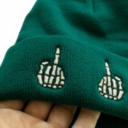 Czapka zimowa zielona FUCK unisex