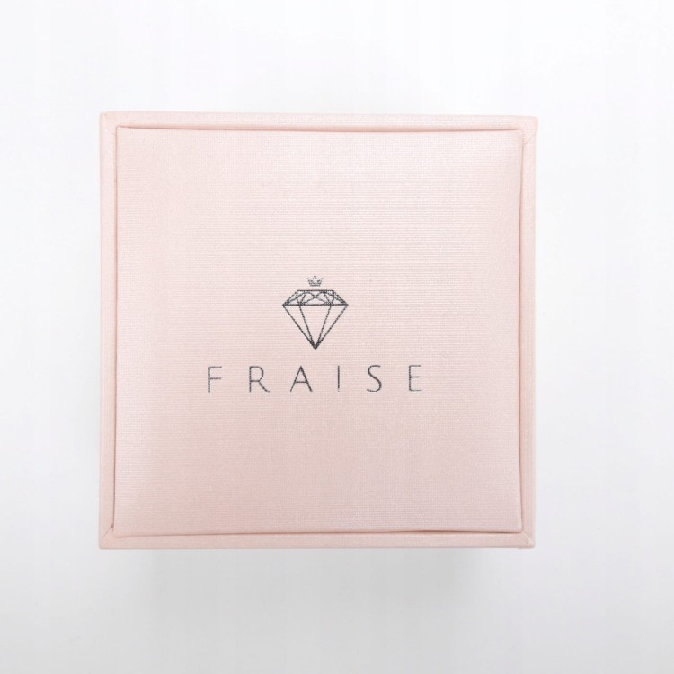 Fraise kolczyki srebrne 925 Serca Cyrkonie białe