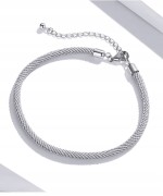 Fraise bransoletka sznurkowa szara S925 charms