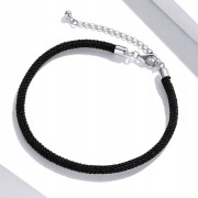 Fraise bransoletka sznurkowa ze srebrem 925 charms