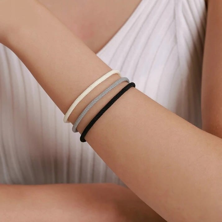 Fraise bransoletka sznurkowa ze srebrem 925 charms