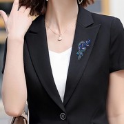 PINETS srebrny kłos pszenicy cyrkonie broszka