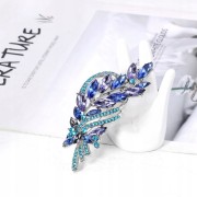 PINETS srebrny kłos pszenicy cyrkonie broszka