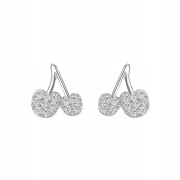 Fraise kolczyki Wisienki srebro 925 z cyrkoniami