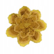 NASZYWKA haftowana żółty kwiat piwonia DUŻA