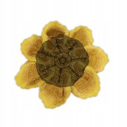 NASZYWKA haftowana żółty kwiat piwonia DUŻA