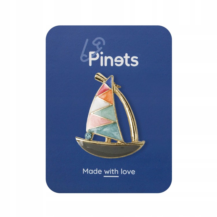 PINETS Broszka na prezent żaglówka jacht Optimist