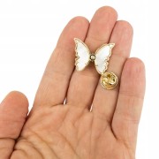 PINETS Przypinka Motyl pozłacana 14K złoto cyrkoni