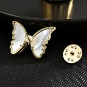 PINETS Przypinka Motyl pozłacana 14K złoto cyrkoni
