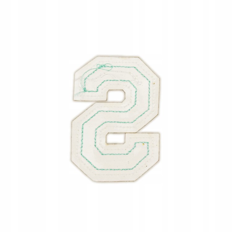 NASZYWKA LITERA S duża Font cyjan aplikacja brokat