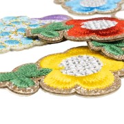 ZESTAW 7 NAKLEJEK Kwiaty naklejki haftowane kwiat