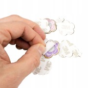 ZESTAW 7 NAKLEJEK Kwiaty naklejki haftowane kwiat