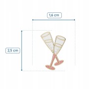 PINETS przypinka ślubna Kieliszki impreza ślub