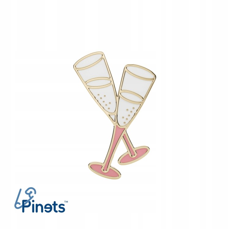 PINETS przypinka ślubna Kieliszki impreza ślub