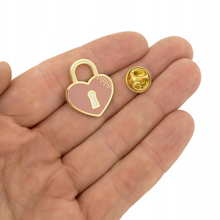 PINETS przypinka ślubna Kłódka Prezent na ślub