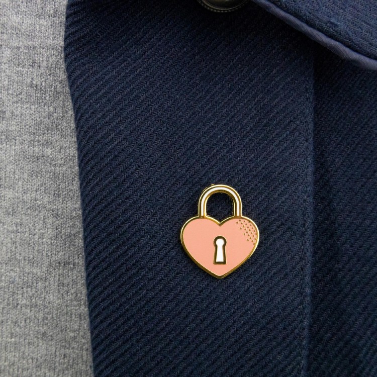 PINETS przypinka ślubna Kłódka Prezent na ślub