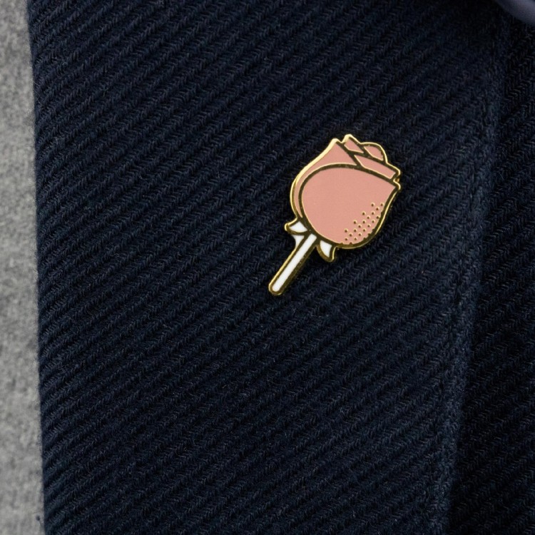 PINETS przypinka ślubna Róża Kwiat Prezent na ślub