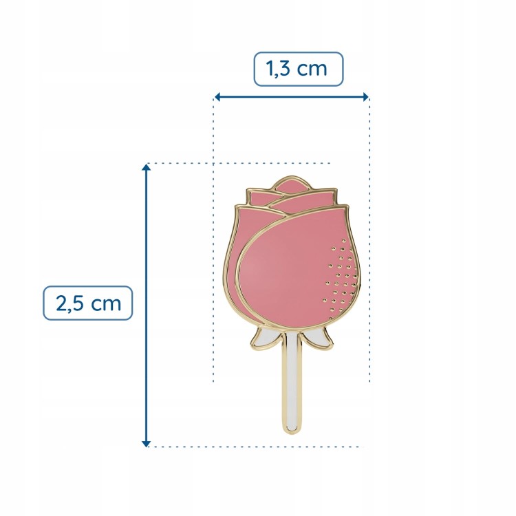 PINETS przypinka ślubna Róża Kwiat Prezent na ślub