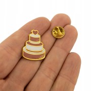 PINETS przypinka ślubna Tort weselny Prezent ślub