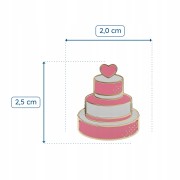 PINETS przypinka ślubna Tort weselny Prezent ślub