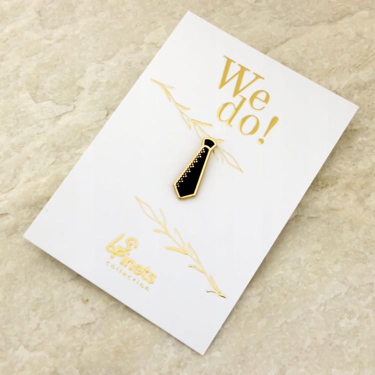 PINETS przypinka ślubna Krawat Prezent na ślub