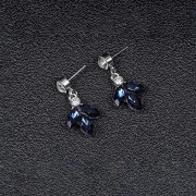 Zestaw Naszyjnik i kolczyki niebieskie Kwiatki