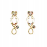 Kolczyki medyczne Stetoskop kolorowe Serce Miłość