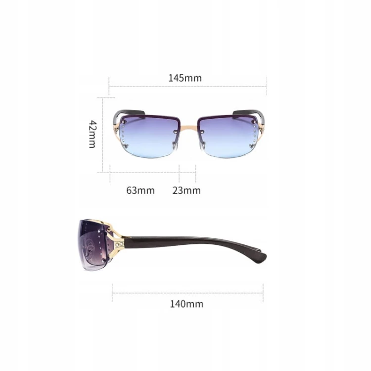 OKULARY przeciwsłoneczne dla kobiety czarne Moda