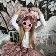 OKULARY przeciwsłoneczne dla dziecka różowe kwiaty