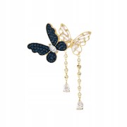 PINETS Broszka dwa Motyle łańcuszki pozłacana 14K